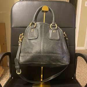 Talbots Dark Gray Textured Satchel